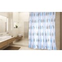 Spirella Rideau De Douche Polyester MOSHI 180x200cm QUALITà PREMIUM Bleu MSV