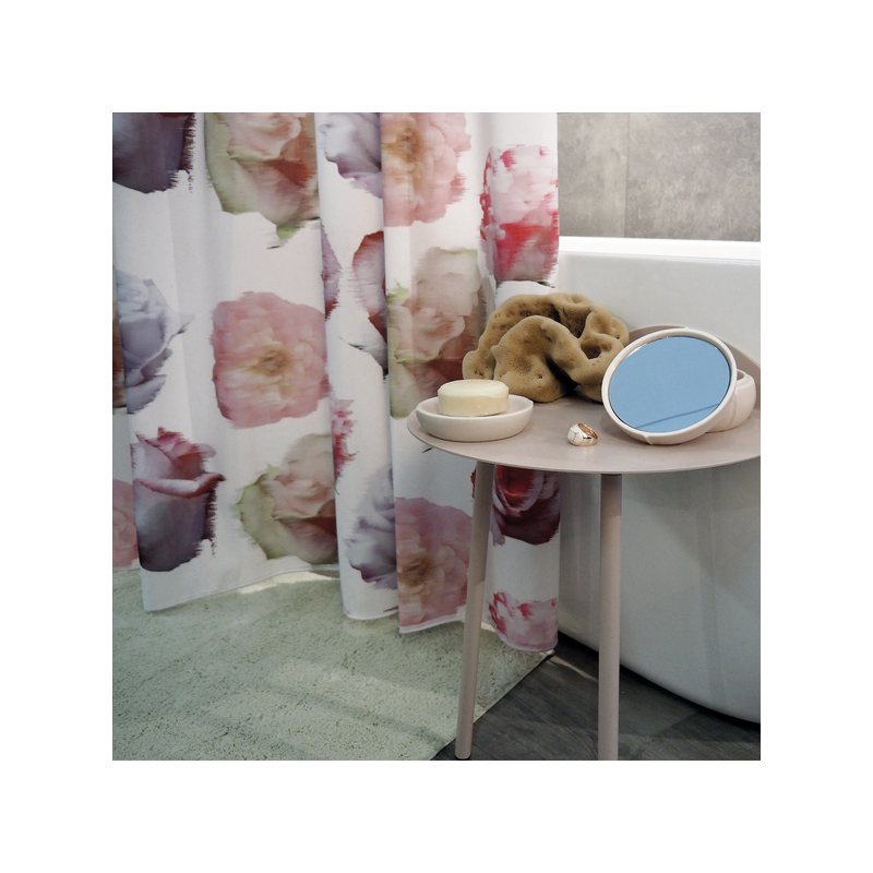 Spirella Rideau De Douche Polyester MUSE 180x200cm Rose Elements By Spirella