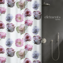 Spirella Rideau De Douche Polyester MUSE 180x200cm Rose Elements By Spirella