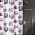 Spirella Rideau De Douche Polyester MUSE 240x180cm Rose Elements By Spirella
