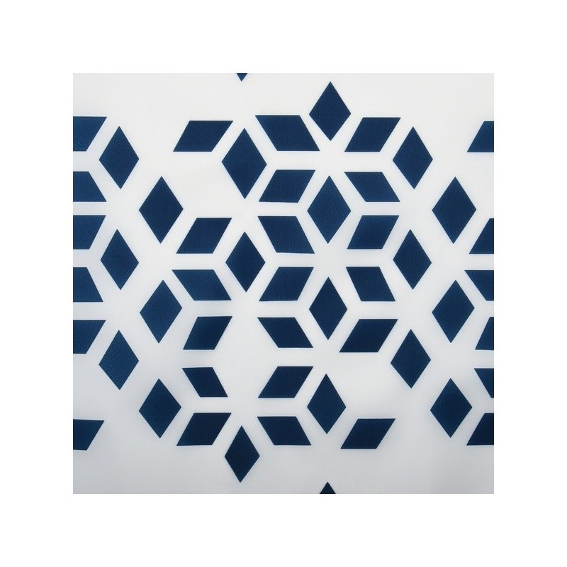 Spirella Rideau De Douche Polyester NADOR 180x200cm QUALITE PREMIUM Bleu & Blanc - Anneaux Inclus MSV