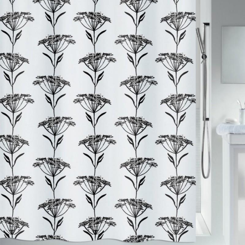 spirella Rideau de douche Polyester NATURESIGN 180x200cm Noir & Blanc Spirella