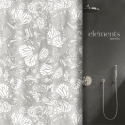 Spirella Rideau De Douche Polyester NOVA 120x200cm Gris Elements By Spirella