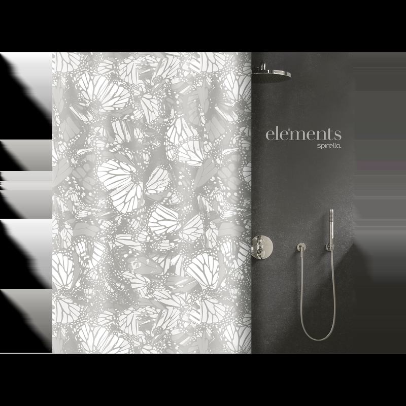 spirella rideau de douche Polyester NOVA 240x180cm Gris Elements by Spirella