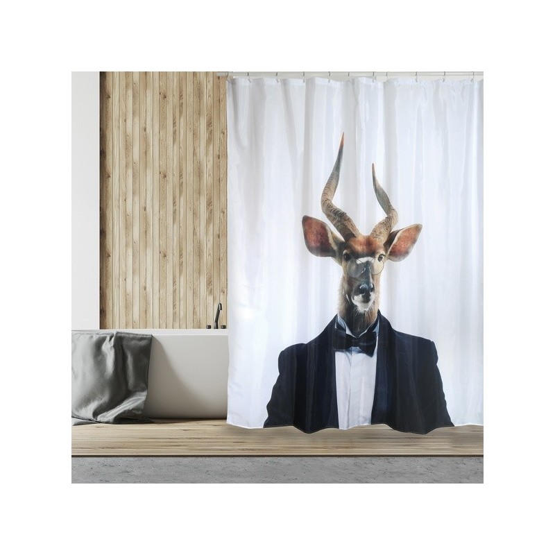 spirella Rideau de douche Polyester NYALA 180x200cm - Anneaux inclus MSV