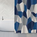 Spirella Rideau De Douche Polyester ORIGAMI 180x200cm Bleu MSV