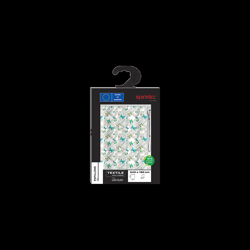 Spirella Rideau De Douche Polyester PAPILLONS 240x180cm Motif Papillon Spirella