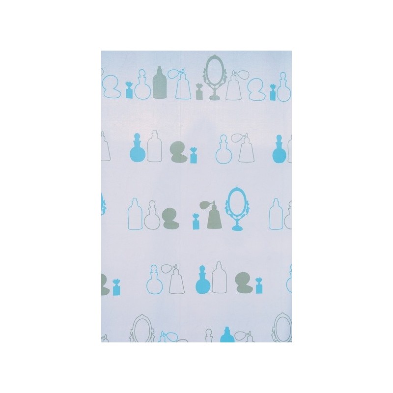 Spirella Rideau De Douche Polyester PARIS 180x200cm QUALITE PREMIUM Bleu MSV