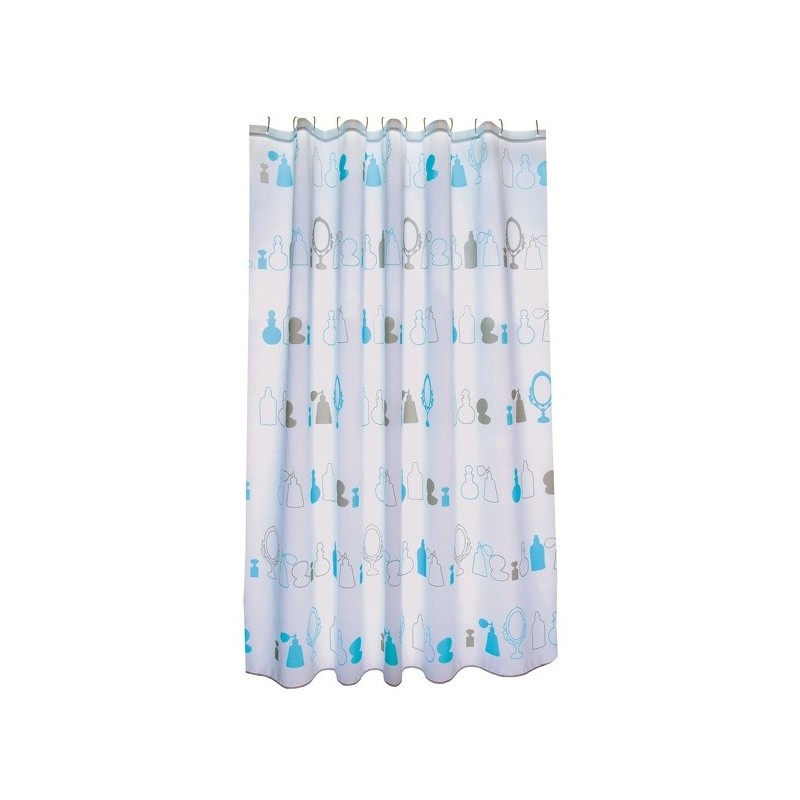 Spirella Rideau De Douche Polyester PARIS 180x200cm QUALITE PREMIUM Bleu MSV