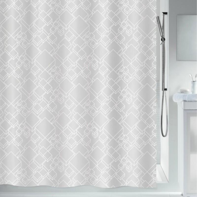 spirella Rideau de douche Polyester PEER 180x200cm Blanc Spirella