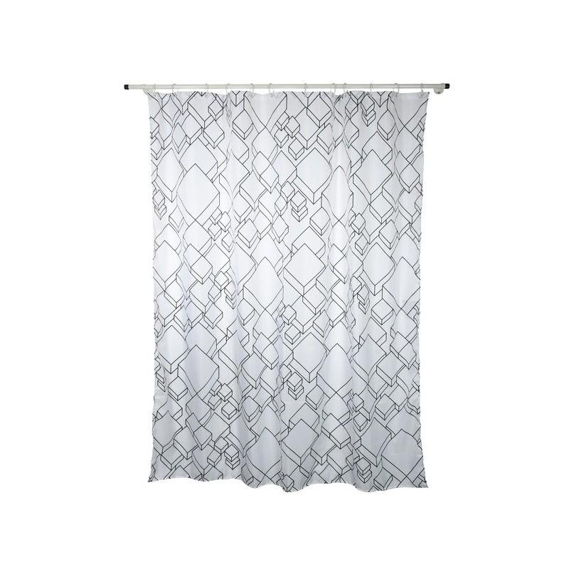 Spirella Rideau De Douche Polyester PEER 240x180cm Blanc Spirella