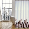 Spirella Rideau De Douche Polyester PLUMAS VINTAGE 180x200cm QUALITE PREMIUM - Anneaux Inclus MSV