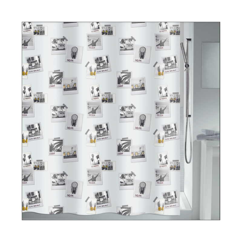 spirella Rideau de douche Polyester POLAN 180x200cm QUALITà PREMIUM Multicolor MSV