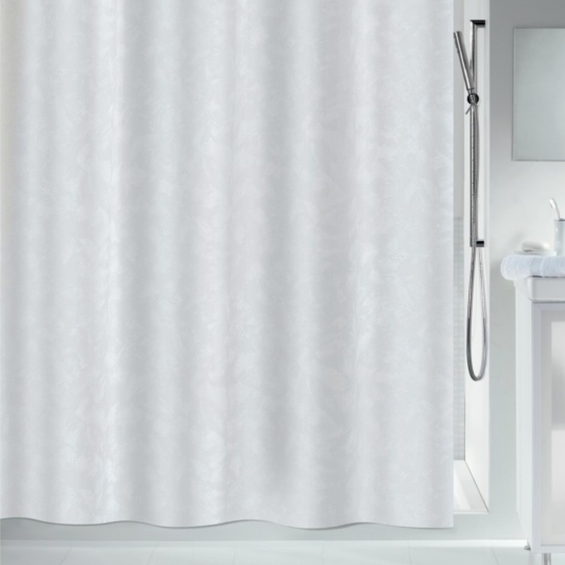 spirella Rideau de douche Polyester PORTO 180x200cm Blanc Spirella