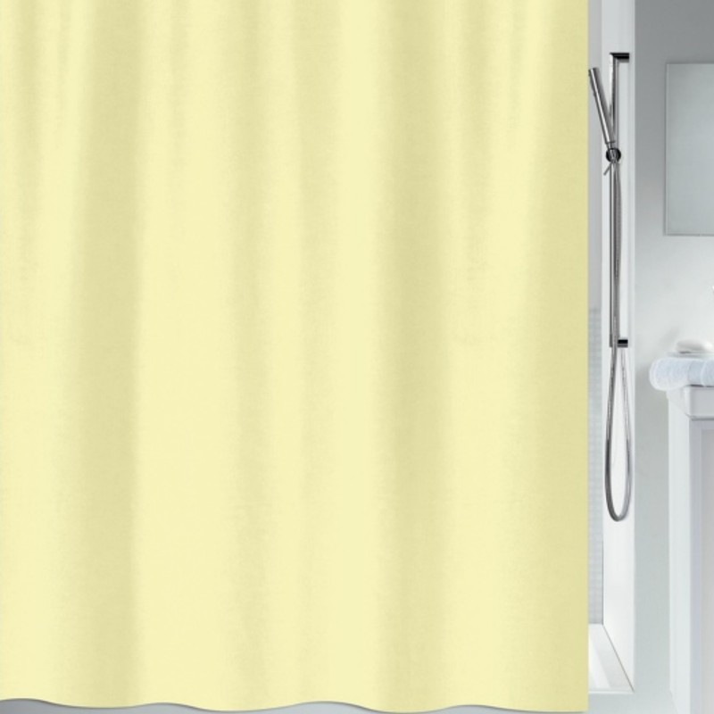 spirella Rideau de douche Polyester PRIMO 120x200cm Jaune Clair Spirella