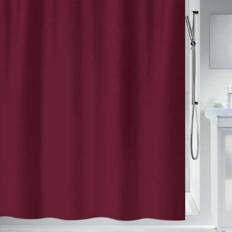 spirella Rideau de douche Polyester PRIMO 180x180cm Bordeaux Spirella