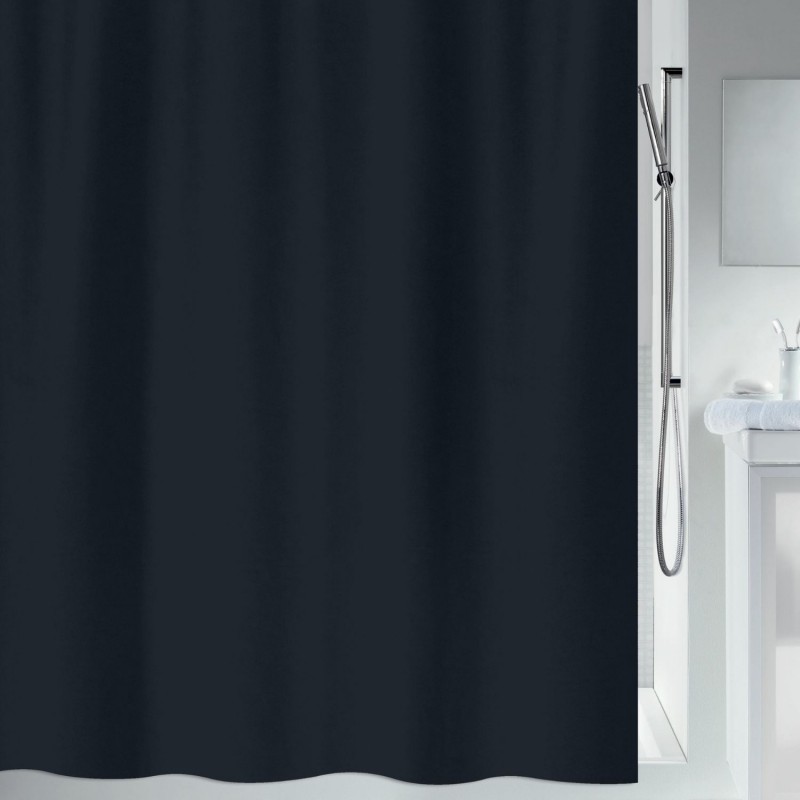 spirella Rideau de douche Polyester PRIMO 180x180cm Noir Spirella