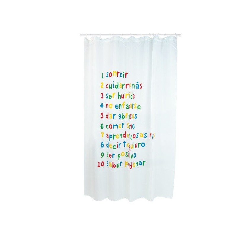 Spirella Rideau De Douche Polyester PROPOSITOS 180x200cm QUALITE PREMIUM - Anneaux Inclus MSV