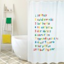 Spirella Rideau De Douche Polyester PROPOSITOS 180x200cm QUALITE PREMIUM - Anneaux Inclus MSV