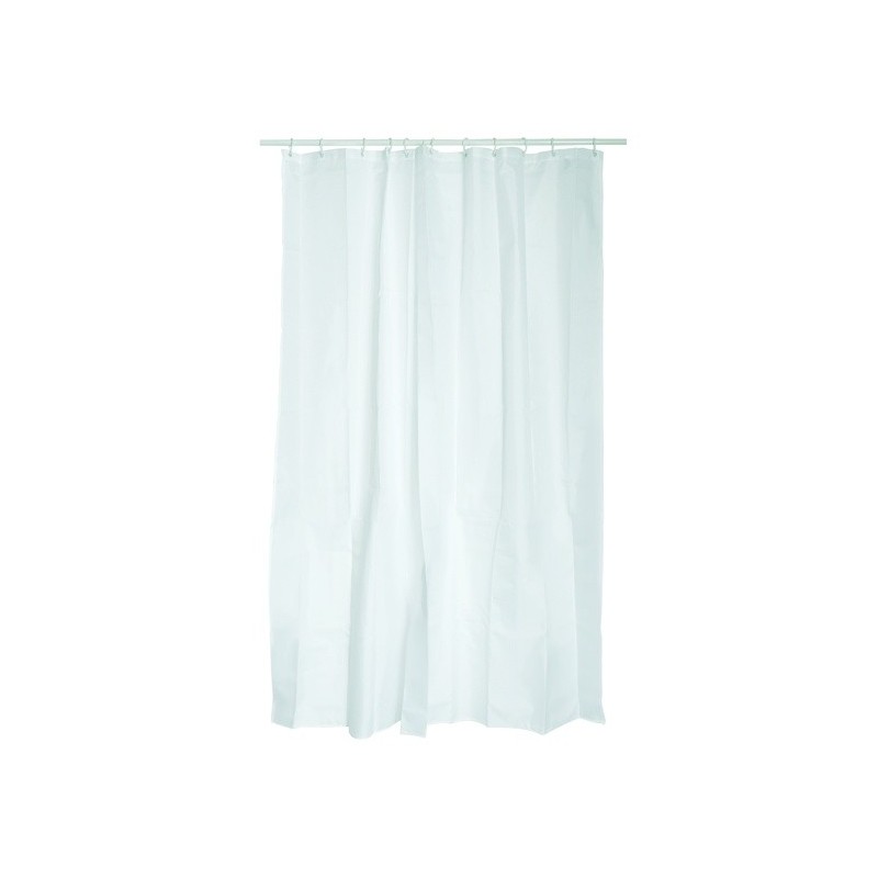 Spirella Rideau De Douche Polyester PUR 180x200cm QUALITE PREMIUM Blanc - Anneaux Inclus MSV