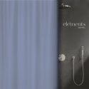 Spirella Rideau De Douche Polyester PURE 240x180cm Bleu Elements By Spirella