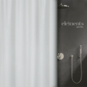 Spirella Rideau De Douche Polyester PURE 240x200cm Blanc Elements By Spirella