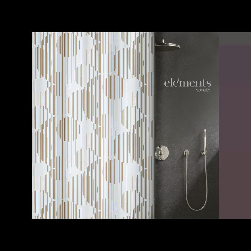 spirella rideau de douche Polyester RAIO 120x200cm Beige Elements by Spirella