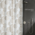 Spirella Rideau De Douche Polyester RAIO 180x180cm Beige Elements By Spirella