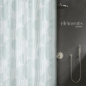 Spirella Rideau De Douche Polyester RAIO 240x180cm Bleu Metalic Elements By Spirella