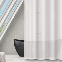 Spirella Rideau De Douche Polyester ROMANA 120x200cm Blanc Transparent MSV