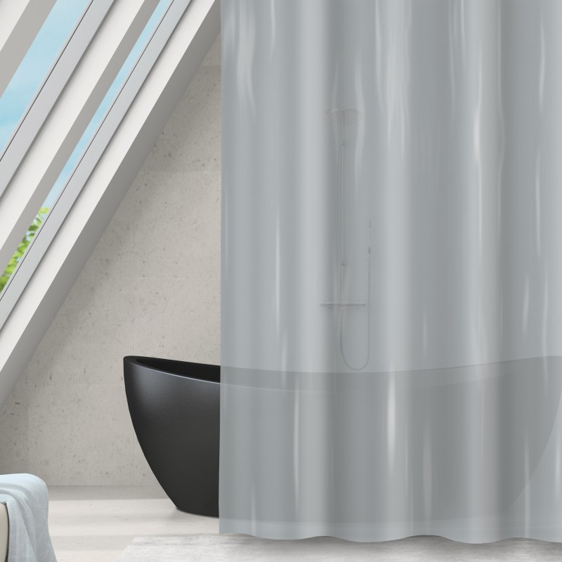spirella Rideau de douche Polyester ROMANA 180x180cm Blanc transparent MSV