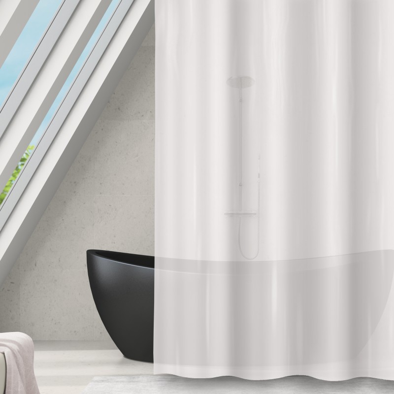 spirella Rideau de douche Polyester ROMANA 180x180cm Blanc transparent MSV