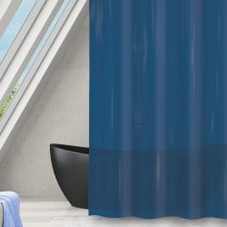 Spirella Rideau De Douche Polyester ROMANA 180x180cm Bleu Foncé Transparent MSV
