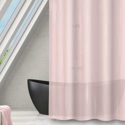 Spirella Rideau De Douche Polyester ROMANA 180x180cm Rose Clair Transparent MSV