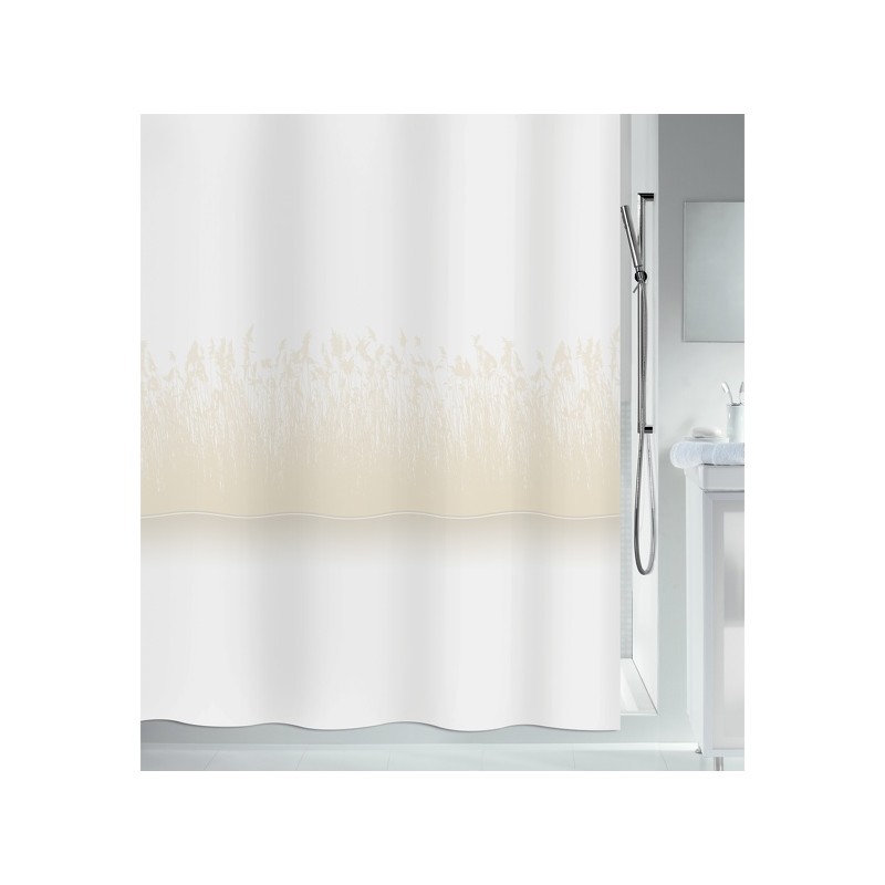 spirella Rideau de douche Polyester ROSEAUX 180x200cm Sable Spirella