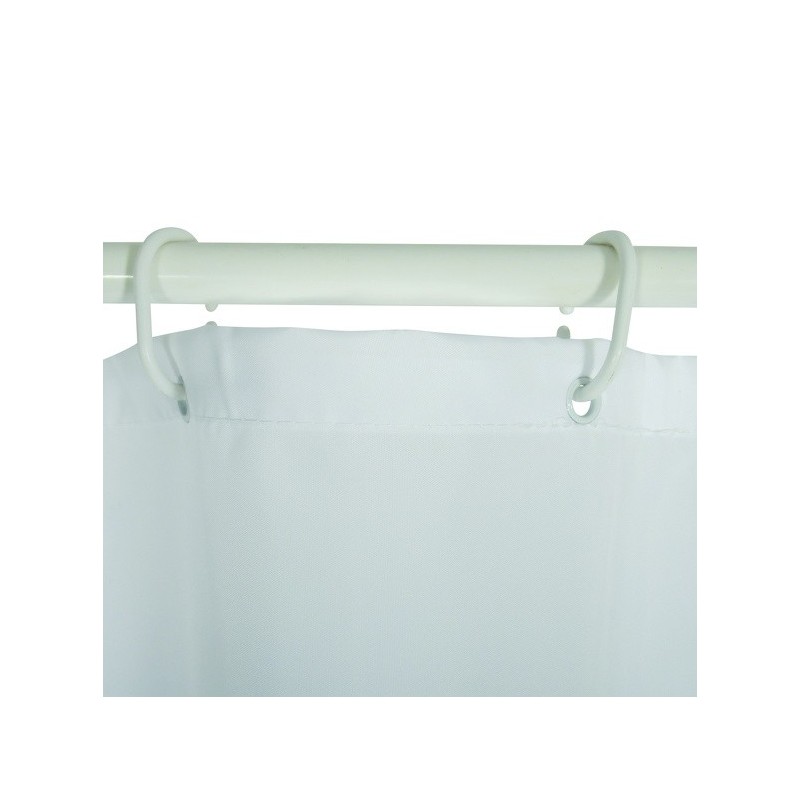 Spirella Rideau De Douche Polyester ROTOR 180x200cm QUALITà PREMIUM Noir & Blanc - Anneaux Inclus MSV