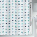 Spirella Rideau De Douche Polyester SANTARINA 240x180cm Bleu & Blanc Spirella