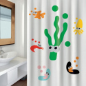 Spirella Rideau De Douche Polyester SEA LIFE 180x200cm QUALITà PREMIUM Multicolor MSV
