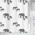 Spirella Rideau De Douche Polyester SERENGETI 180x200cm Noir & Blanc Spirella