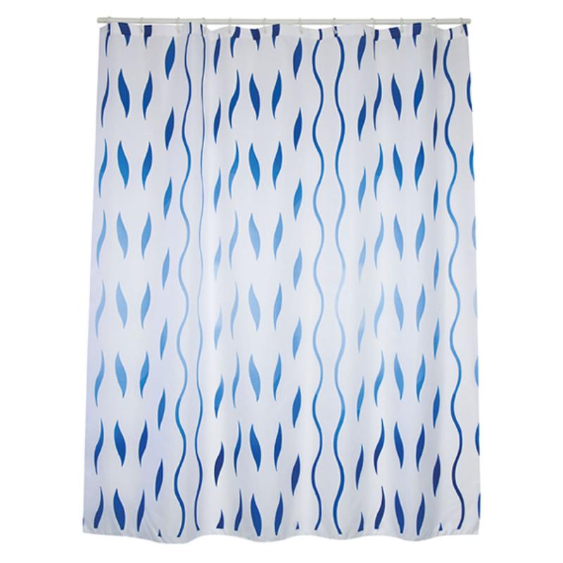 Spirella Rideau De Douche Polyester SEVENTIES 180x200cm - QUALITà PREMIUM Bleu MSV
