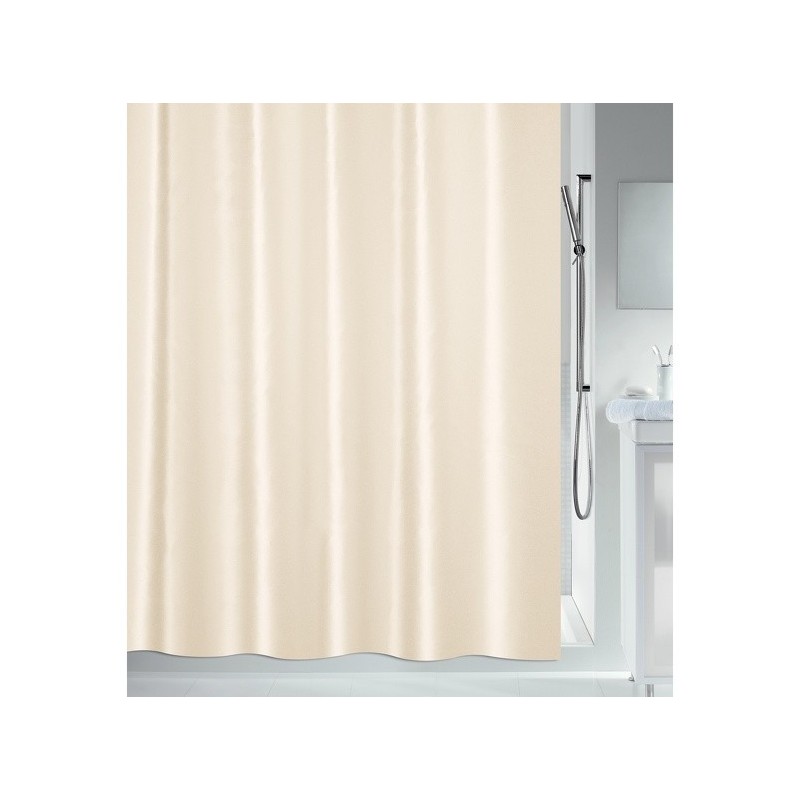 spirella Rideau de douche Polyester SHINE 180x180cm Beige effet satiné Spirella