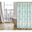 Spirella Rideau De Douche Polyester SINTRA 180x200cm QUALITà PREMIUM Bleu Turquoise - Anneaux Inclus MSV