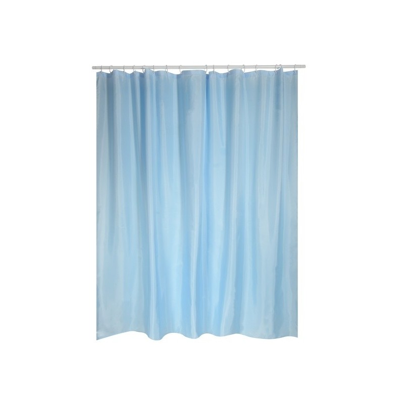 Spirella Rideau De Douche Polyester SKY 180x200cm QUALITE PREMIUM Bleu Ciel - Anneaux Inclus MSV