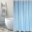 Spirella Rideau De Douche Polyester SKY 180x200cm QUALITE PREMIUM Bleu Ciel - Anneaux Inclus MSV