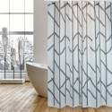 Spirella Rideau De Douche Polyester TREE 180x200cm QUALITE PREMIUM Gris - Anneaux Inclus MSV