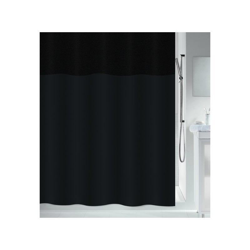 spirella Rideau de douche Polyester URBANKO 120x200cm Noir Spirella