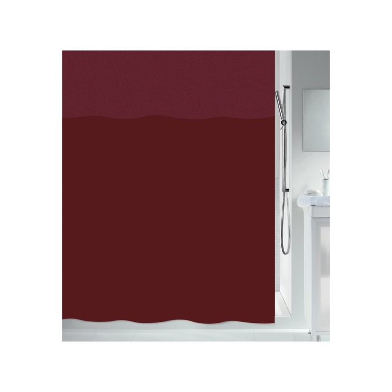 spirella Rideau de douche Polyester URBANKO 120x200cm Rouge Spirella