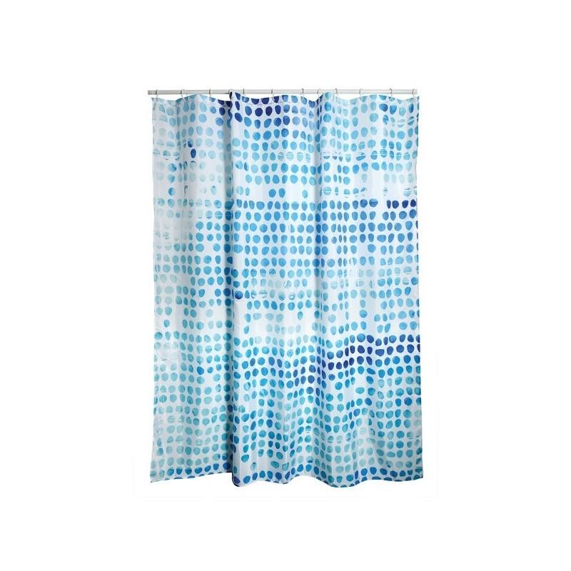 Spirella Rideau De Douche Polyester WATERCOLOR 180x200cm Bleu & Blanc - MSV