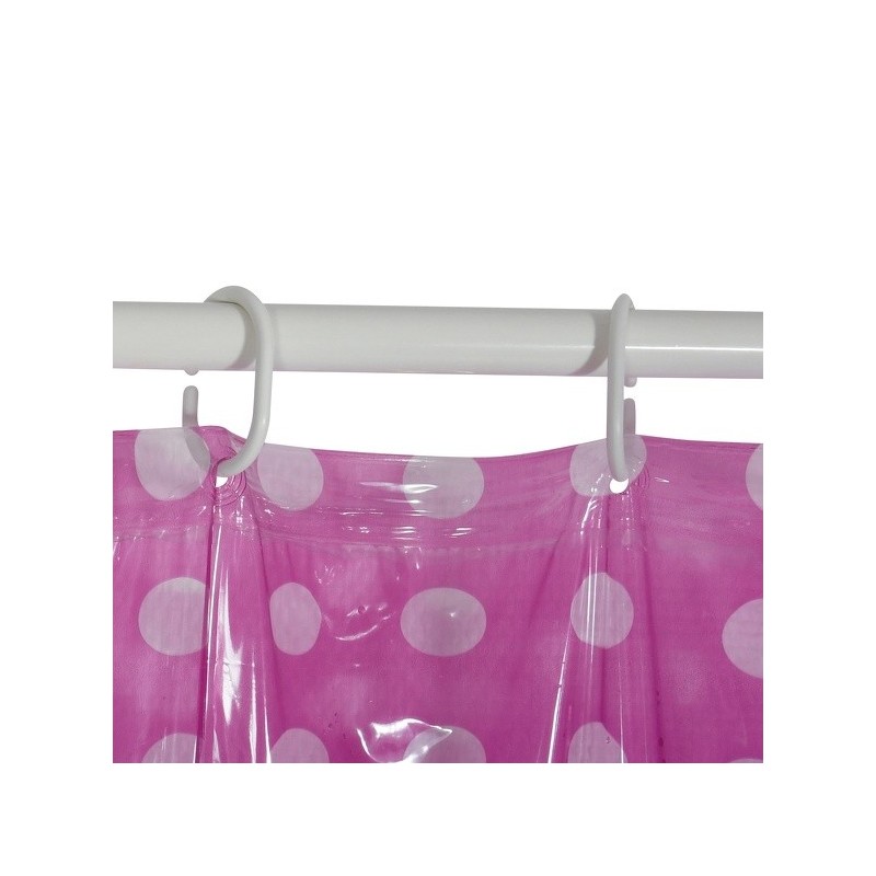 Spirella Rideau De Douche PVC 180x200cm Violet - Anneaux Inclus MSV