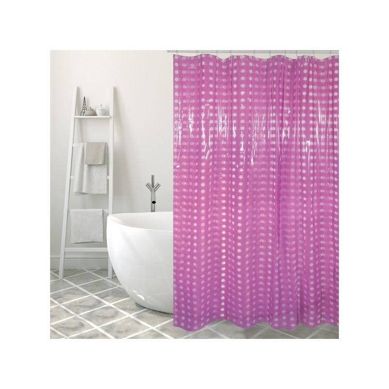 spirella Rideau de douche PVC 180x200cm Violet - Anneaux inclus MSV spirella Rideau de douche PVC 180x200cm Violet - Anneaux inclus MSV